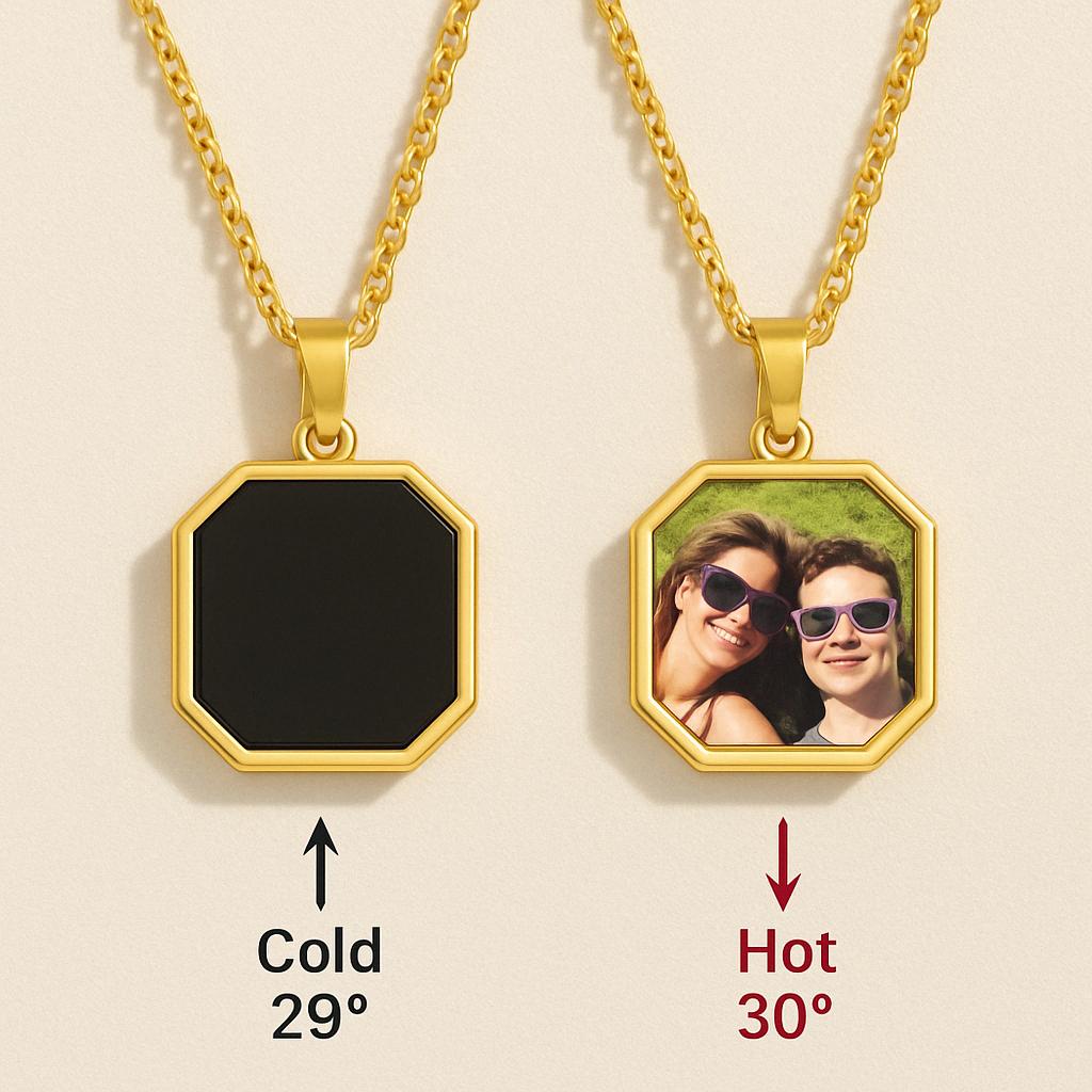 Heat-Activated Hidden Photo Necklace